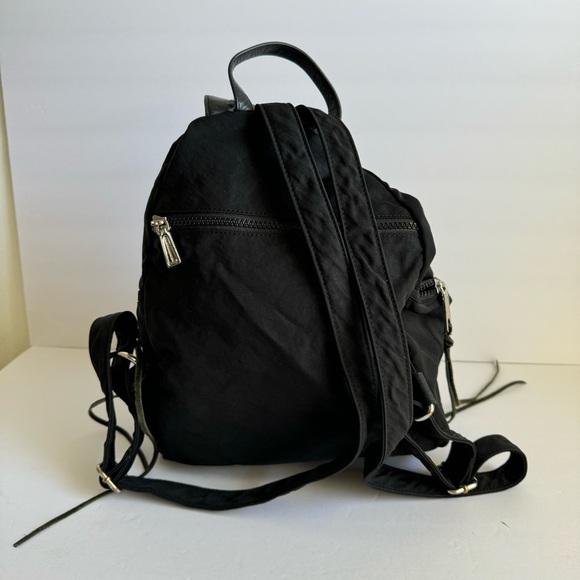 Rebecca Minkoff Julian Backpack Black Nylon & Leather Sling Bag Purse Dirty Girl - Picture 7 of 12